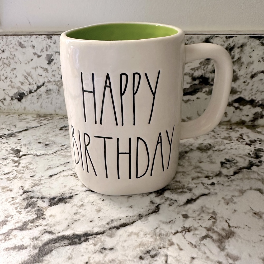 Raw Dunn happy birthday mug